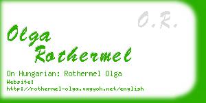 olga rothermel business card